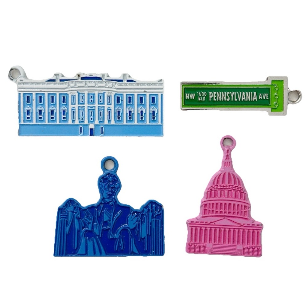 Washington DC Jewelry Charms Pendants America USA White House Capitol Lincoln
